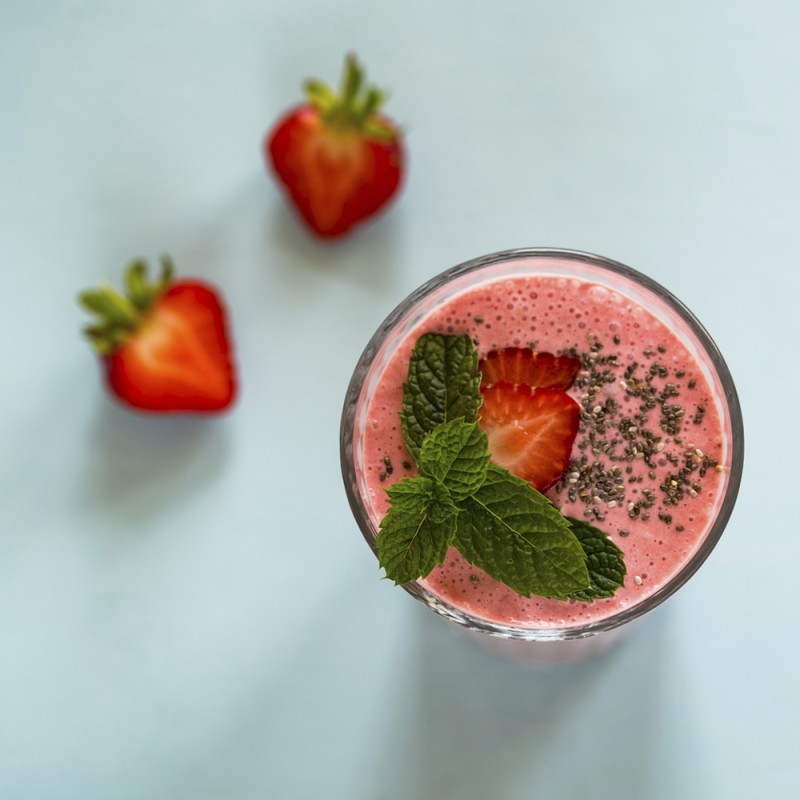 Smoothie van aardbeien